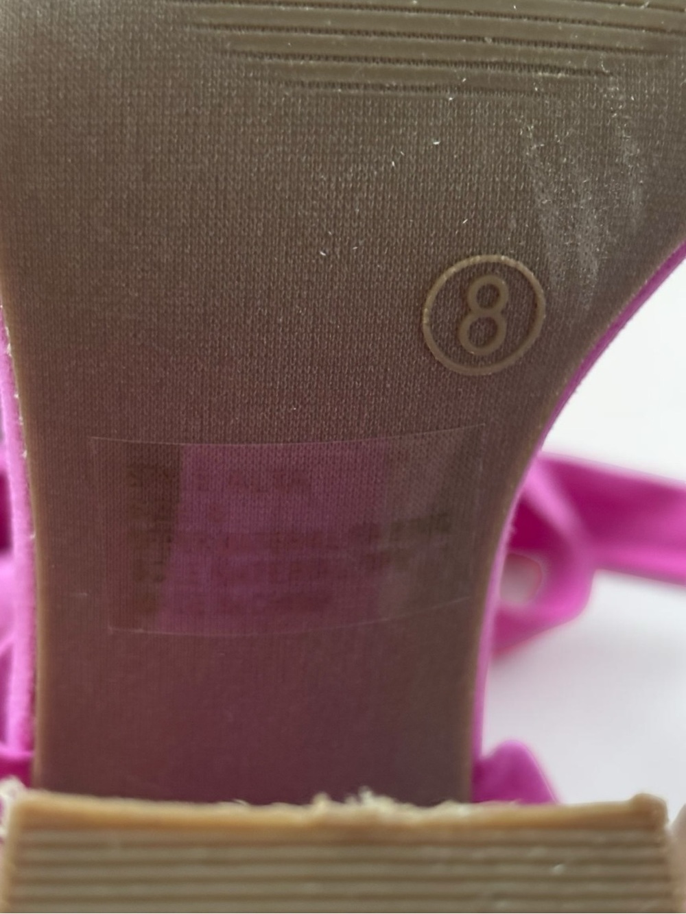 Lulus Hot Pink Wrap Tie Block Heel Sandals Size 8 - Picture 9 of 10